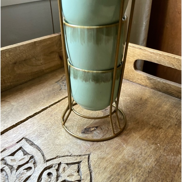 ☕️Demitasse Set with Holder! NWT! Beautiful colors! - Picture 7 of 13